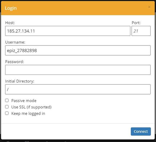 ftp authentication failed