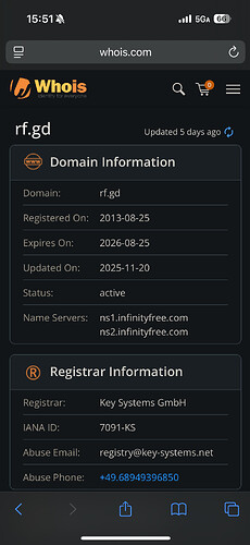 DNS_PROBE_FINISHED_NXDOMAIN error across all .rf.gd domains