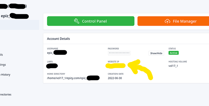 IP Address - InfinityFree