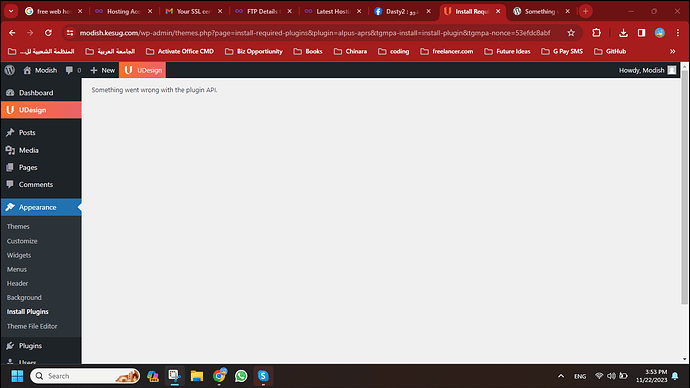 Something went wrong with API