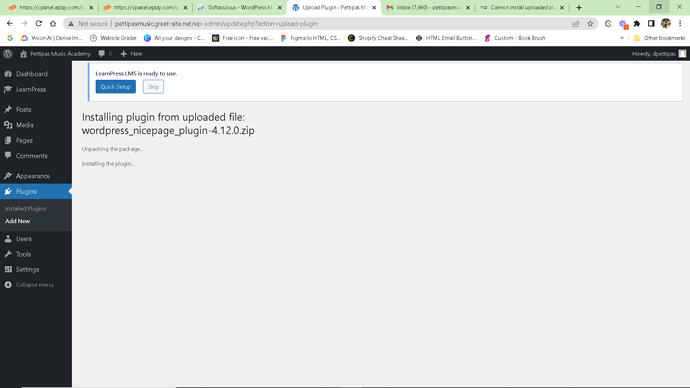 Cannot install uploaded plugins - Hosting Support - InfinityFree Forum