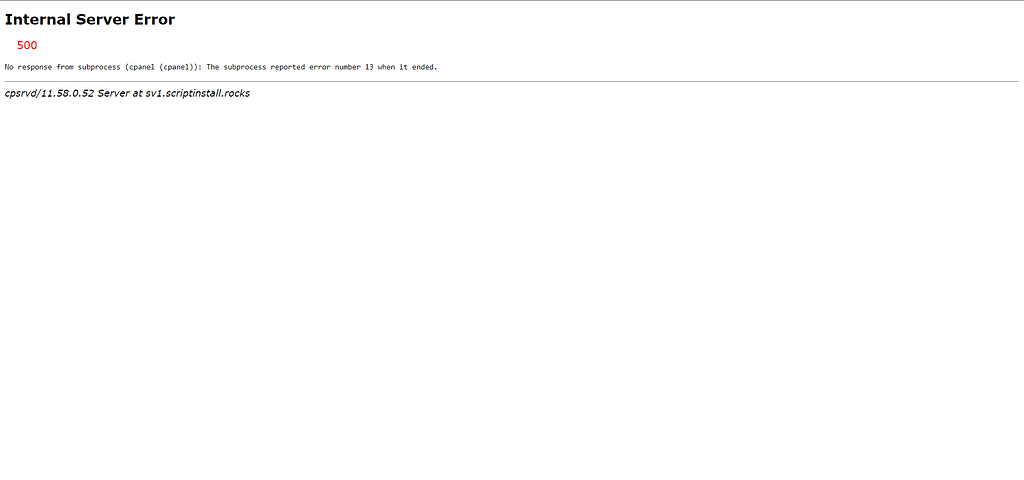 Internal Server Error 500 - Hosting Support - InfinityFree Forum