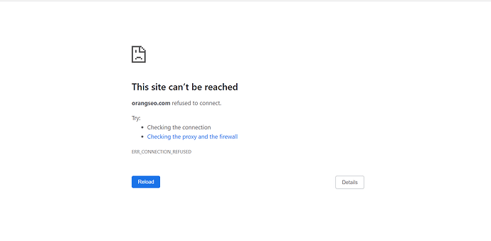 siite cant be reached