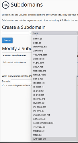 Subdomains
