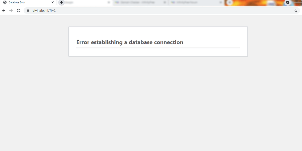 Error establishing a database connection - Hosting Support ...
