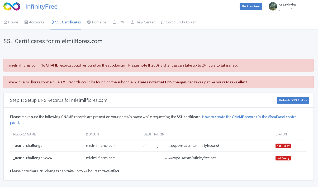 Error adding domain - Hosting Support - InfinityFree Forum