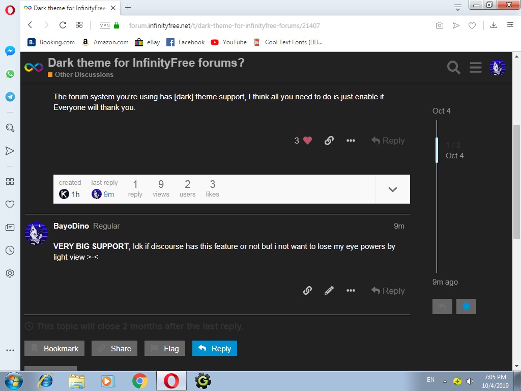 Dark theme for InfinityFree forums? - Informal - InfinityFree Forum