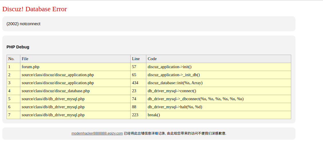 Database Error - Hosting Support - InfinityFree Forum