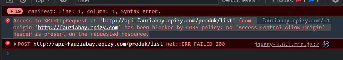 Access to XMLHttpRequest has been blocked by CORS - Hosting Support ...